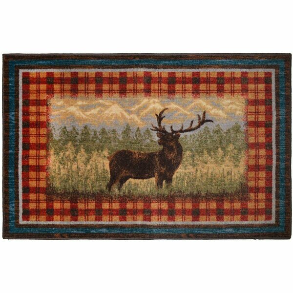 Sleep Ez 30 x 46 in. Cozy Cabin Teton Printed Nylon Kitchen Mat & Rug SL3078710